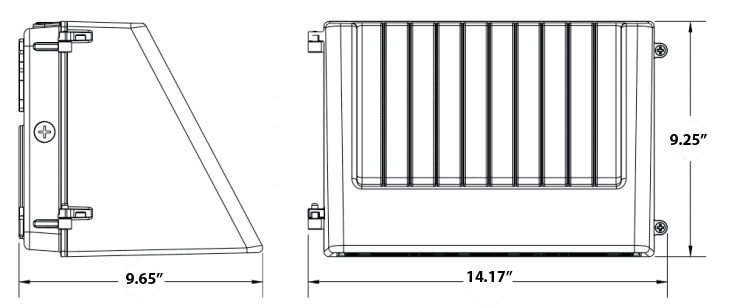LED Wall Pack Lights 100W 13190 Lm DLC 5000K